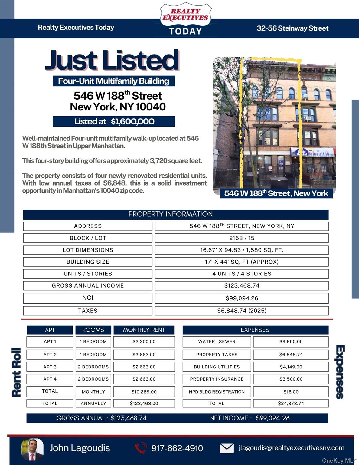546 W 188th Street, Manhattan NY 10040